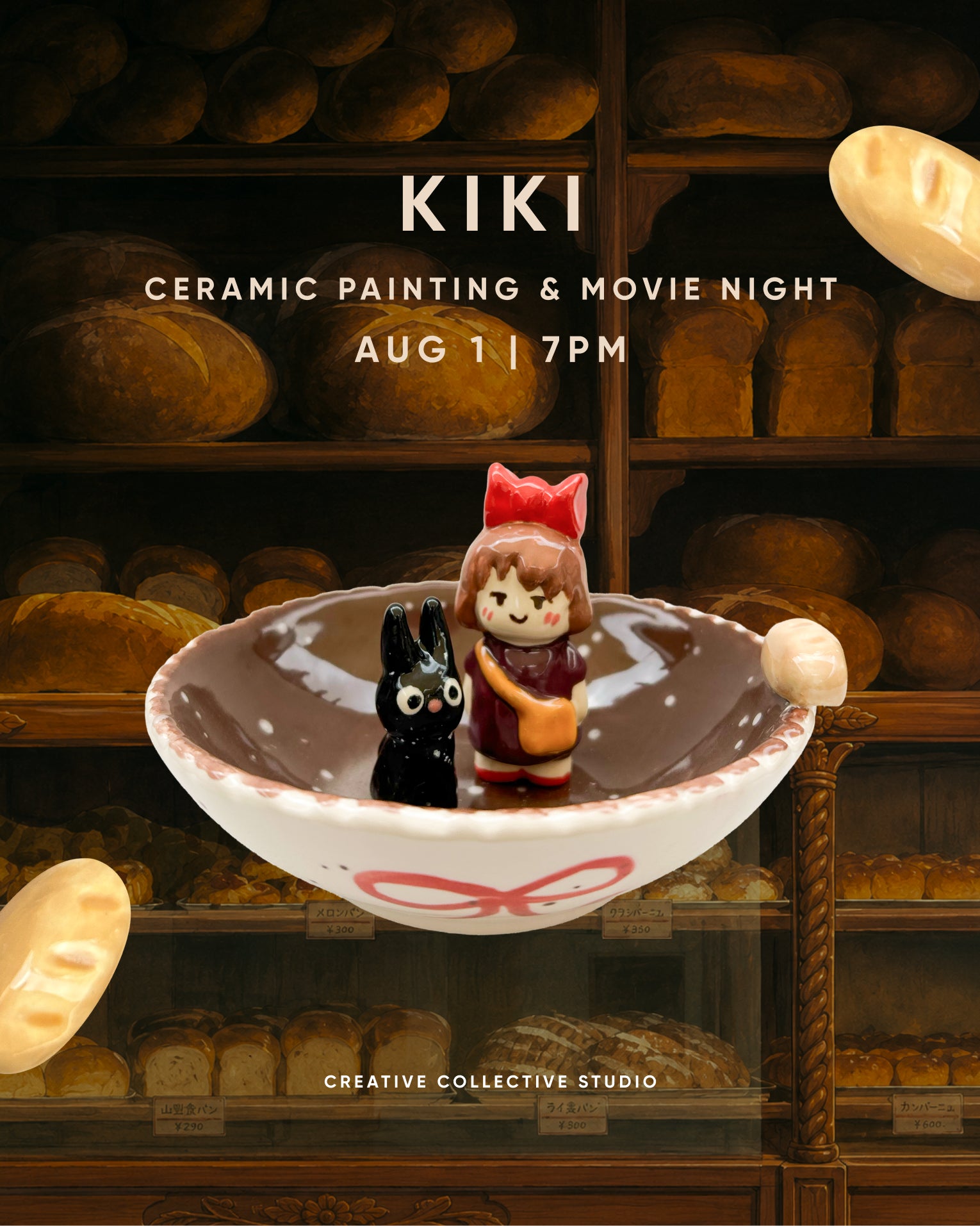 Kiki Delivery Service Ceramic Painting & Movie Night