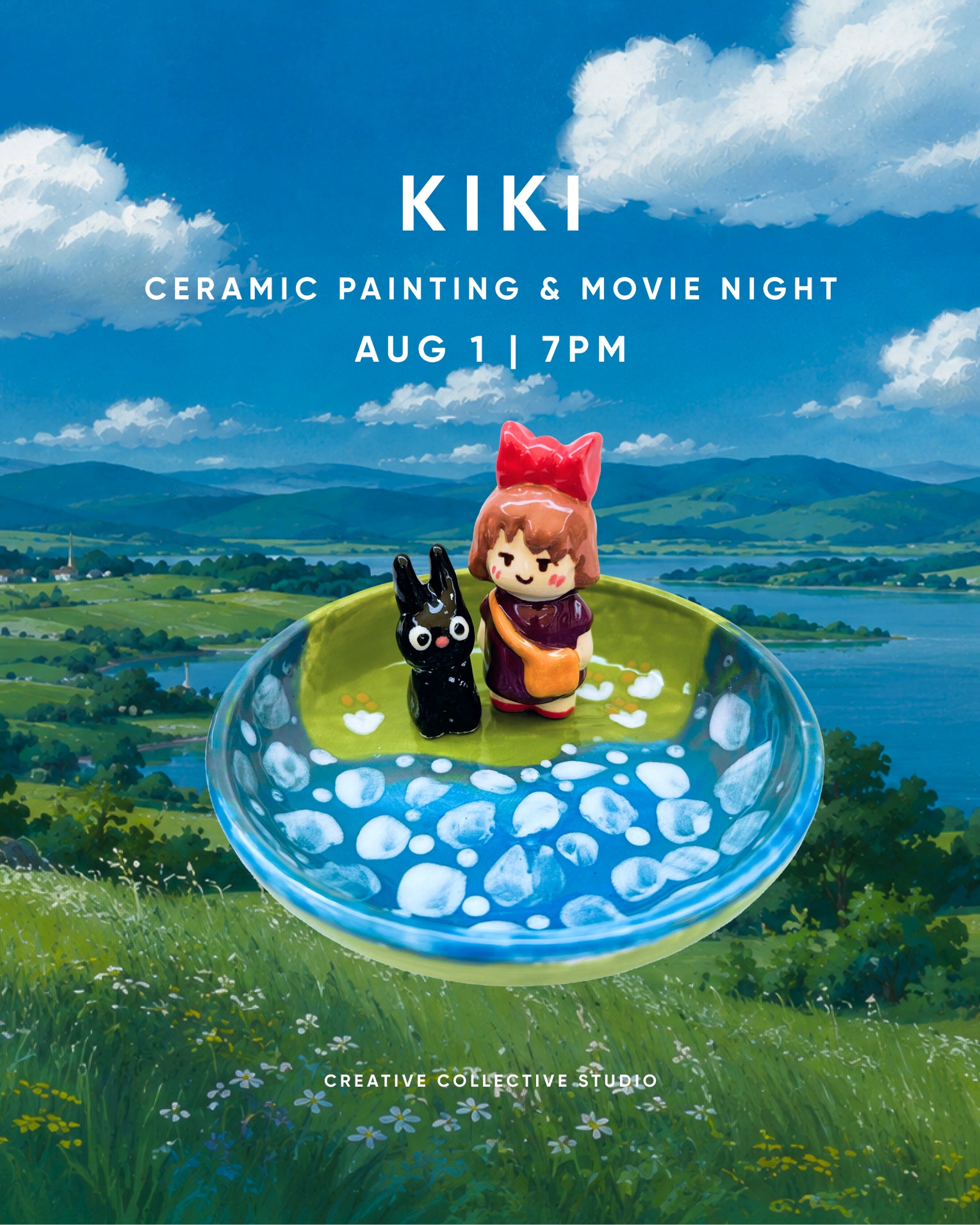 Kiki Delivery Service Ceramic Painting & Movie Night