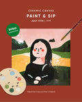July 11 | 7:00 PM | Ceramic Canvas Paint & Sip: Mona Lisa